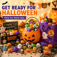 Halloween Mochi Squishy Toys - 50 Pieces