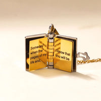 Book Locket Necklace for Granddaughter