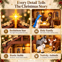 Light-Up Nativity Story Building Block Set