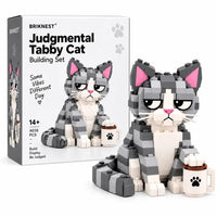 Judgmental Tabby Cat Building Set