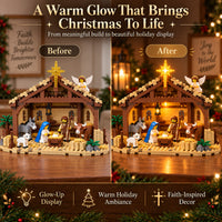 Light-Up Nativity Story Building Block Set