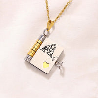 Book Locket Necklace for Granddaughter
