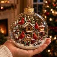 Christmas Scene Glass Ball Ornament