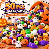 Halloween Mochi Squishy Toys - 50 Pieces