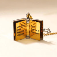 Book Locket Necklace for Granddaughter
