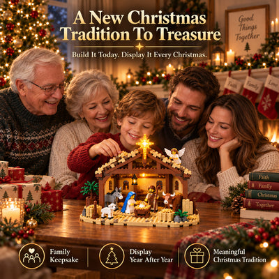 Light-Up Nativity Story Building Block Set